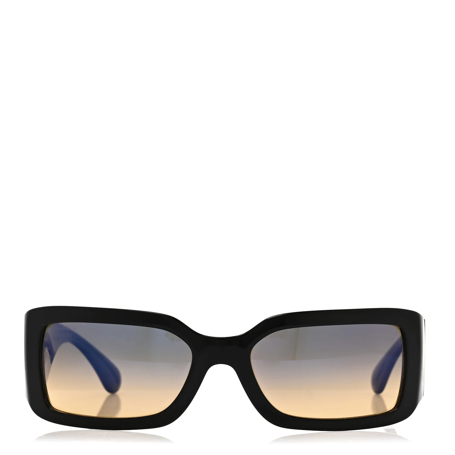 Acetate Polarized Rectangle Sunglasses 5526-A Black - Image 2