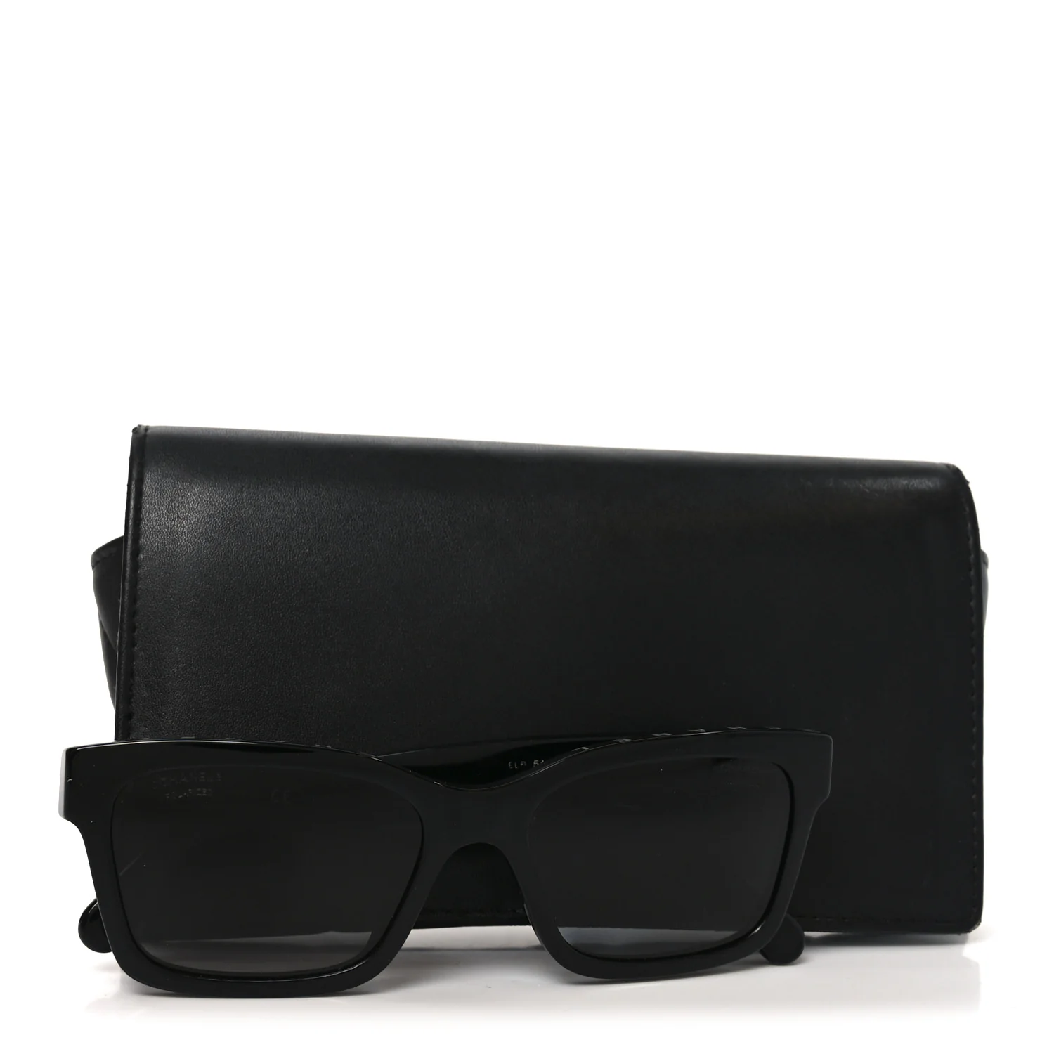 Acetate Polarized Square Sunglasses 5417-A Black - Image 8