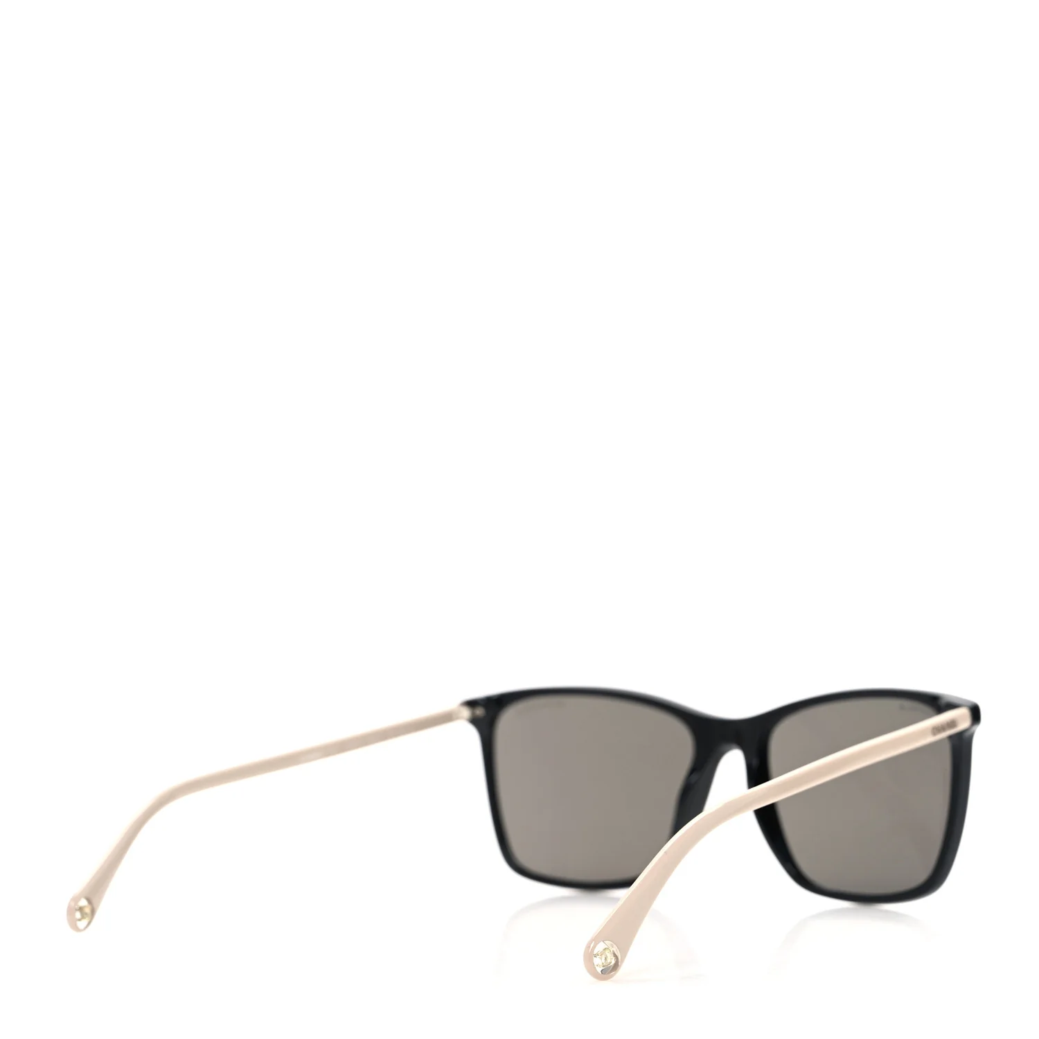 Acetate Polarized Square Sunglasses 5447-A Black Beige - Image 4