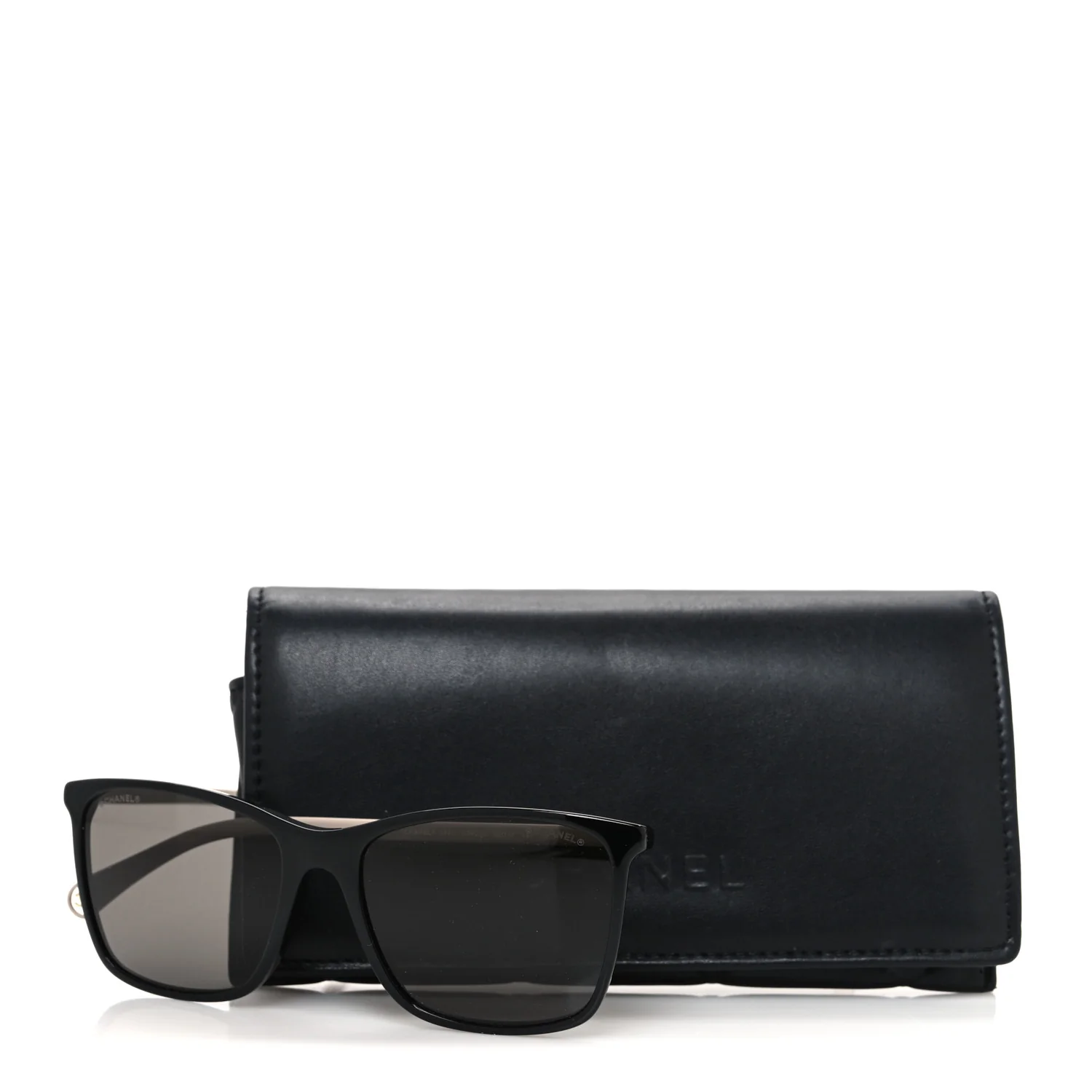 Acetate Polarized Square Sunglasses 5447-A Black Beige - Image 8