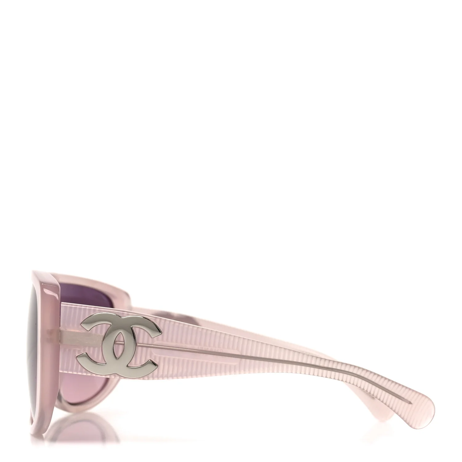 Acetate Shield Sunglasses 5495 Light Pink - Image 3