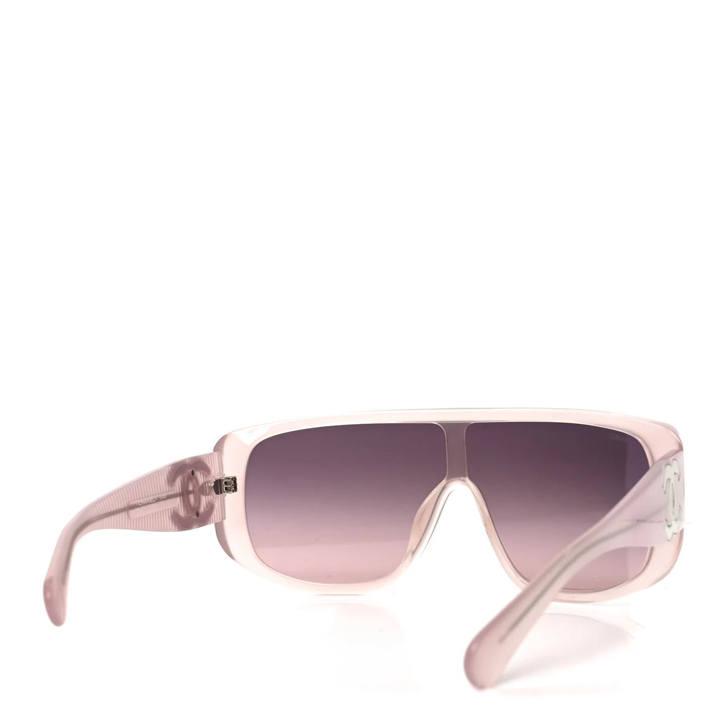 Acetate Shield Sunglasses 5495 Light Pink - Image 4