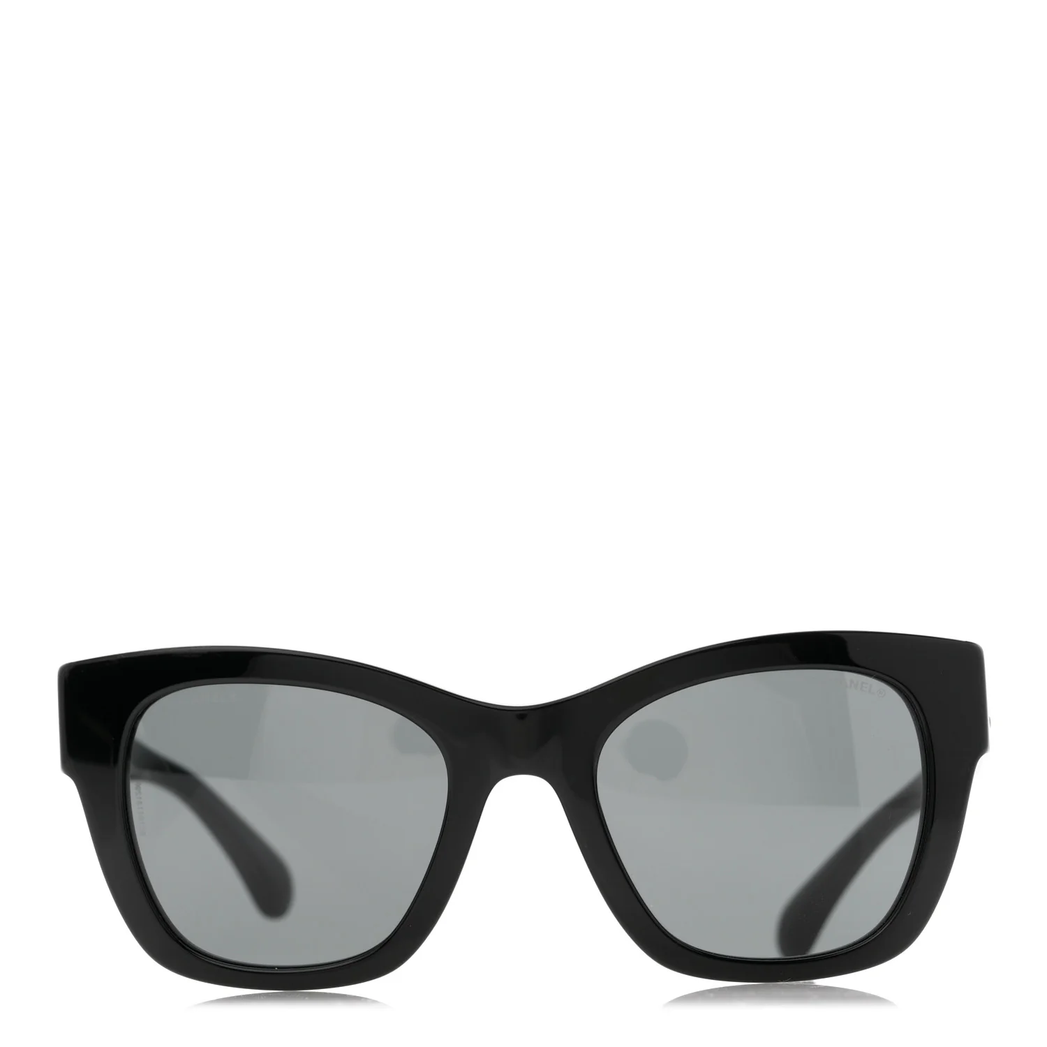 Acetate Square CC Heart Sunglasses 5478-A Black - Image 2