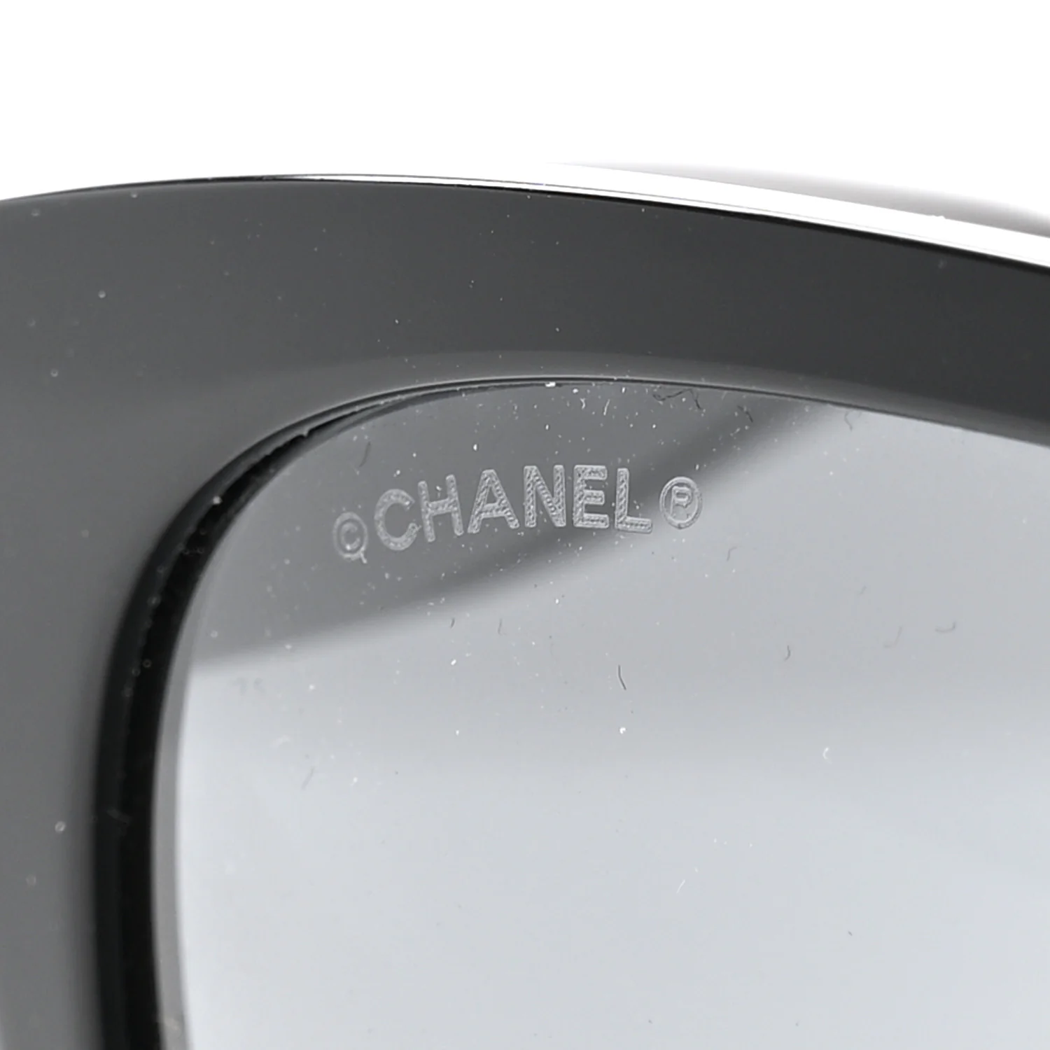 Acetate Square CC Sunglasses 5380-A Black - Image 7