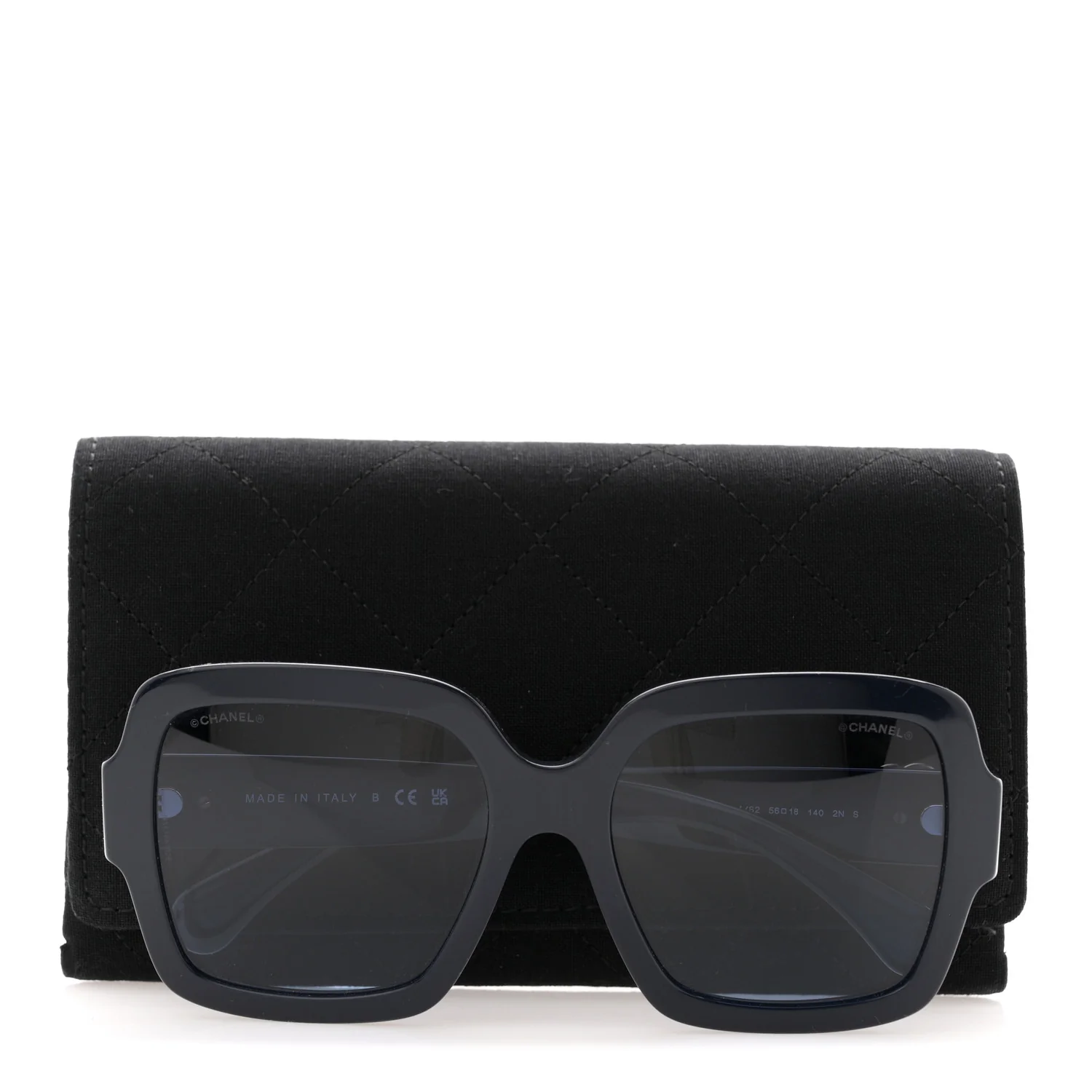 Acetate Square Heart Sunglasses 5479-A Blue - Image 9