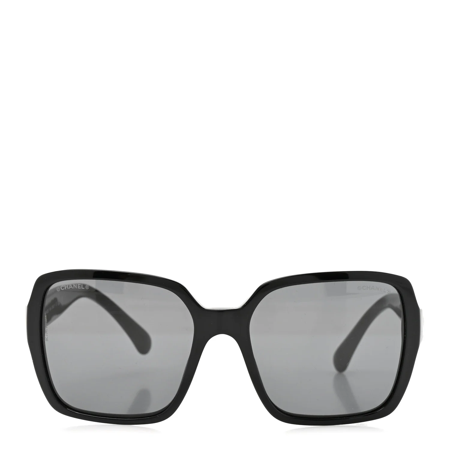 Acetate Square Sunglasses 5408 Black - Image 2