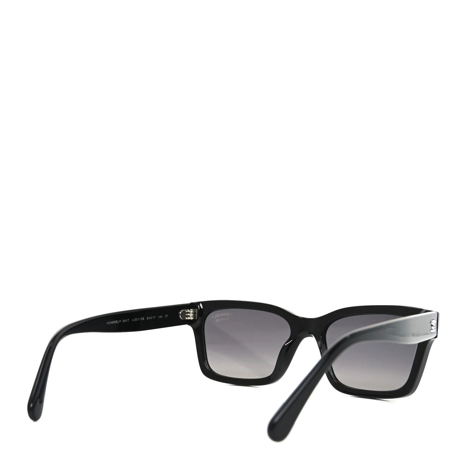 Acetate Square Sunglasses 5417 Black - Image 4