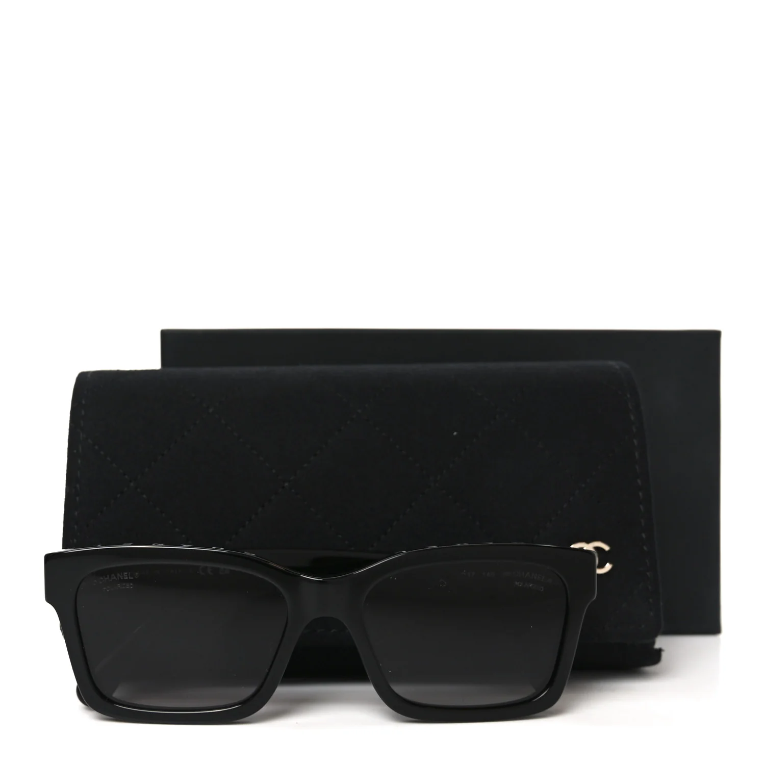 Acetate Square Sunglasses 5417 Black - Image 7