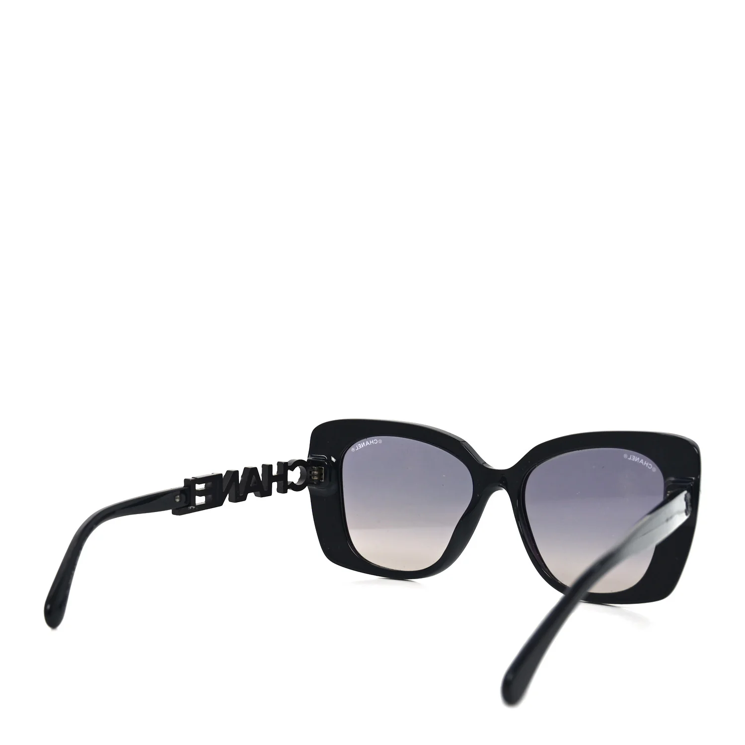 Acetate Strass Polarized Square Sunglasses 5422-B Black - Image 4