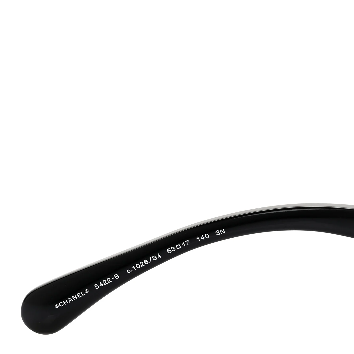 Acetate Strass Square Sunglasses 5422-B-A Black White - Image 6
