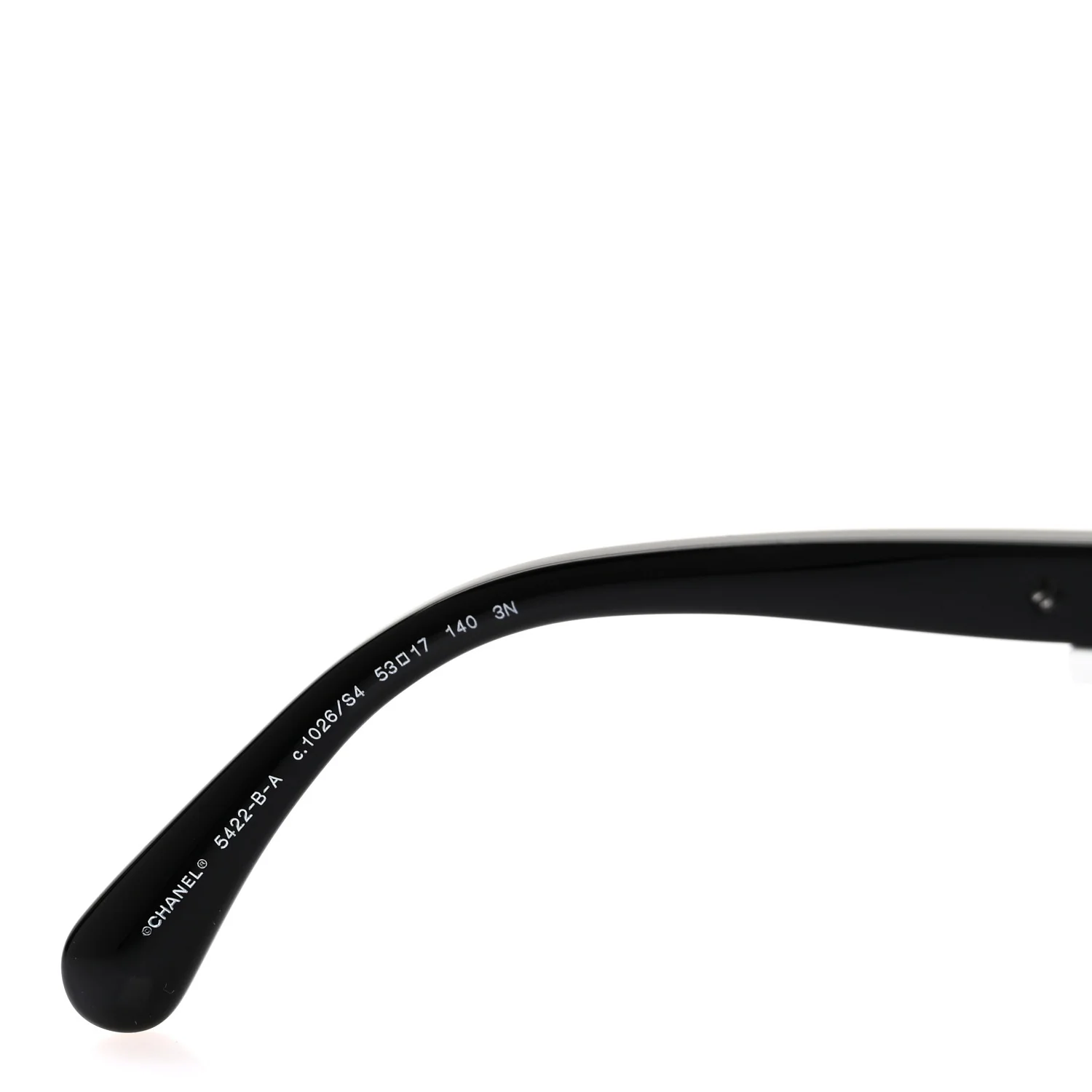 Acetate Strass Square Sunglasses 5422-B-A Black White - Image 6