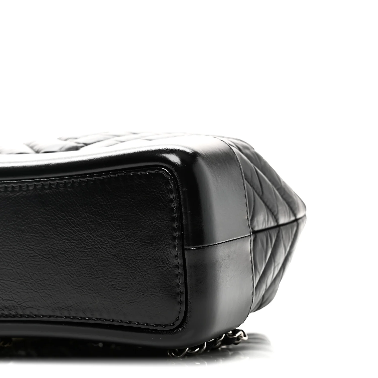 Aged Calfskin Chevron Quilted Small Gabrielle Backpack Black - Image 10
