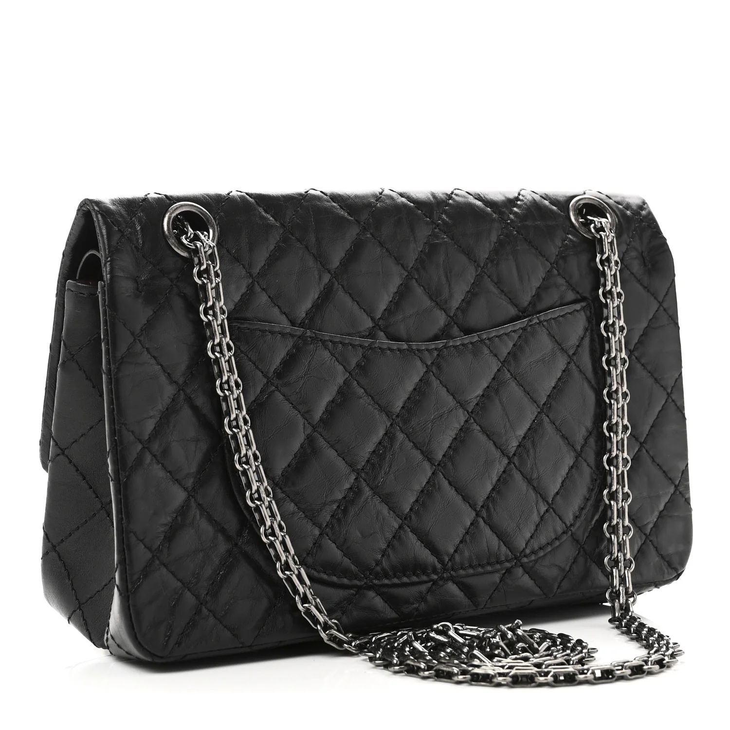 Aged Calfskin Quilted 2.55 Reissue 225 Flap Black - Image 3