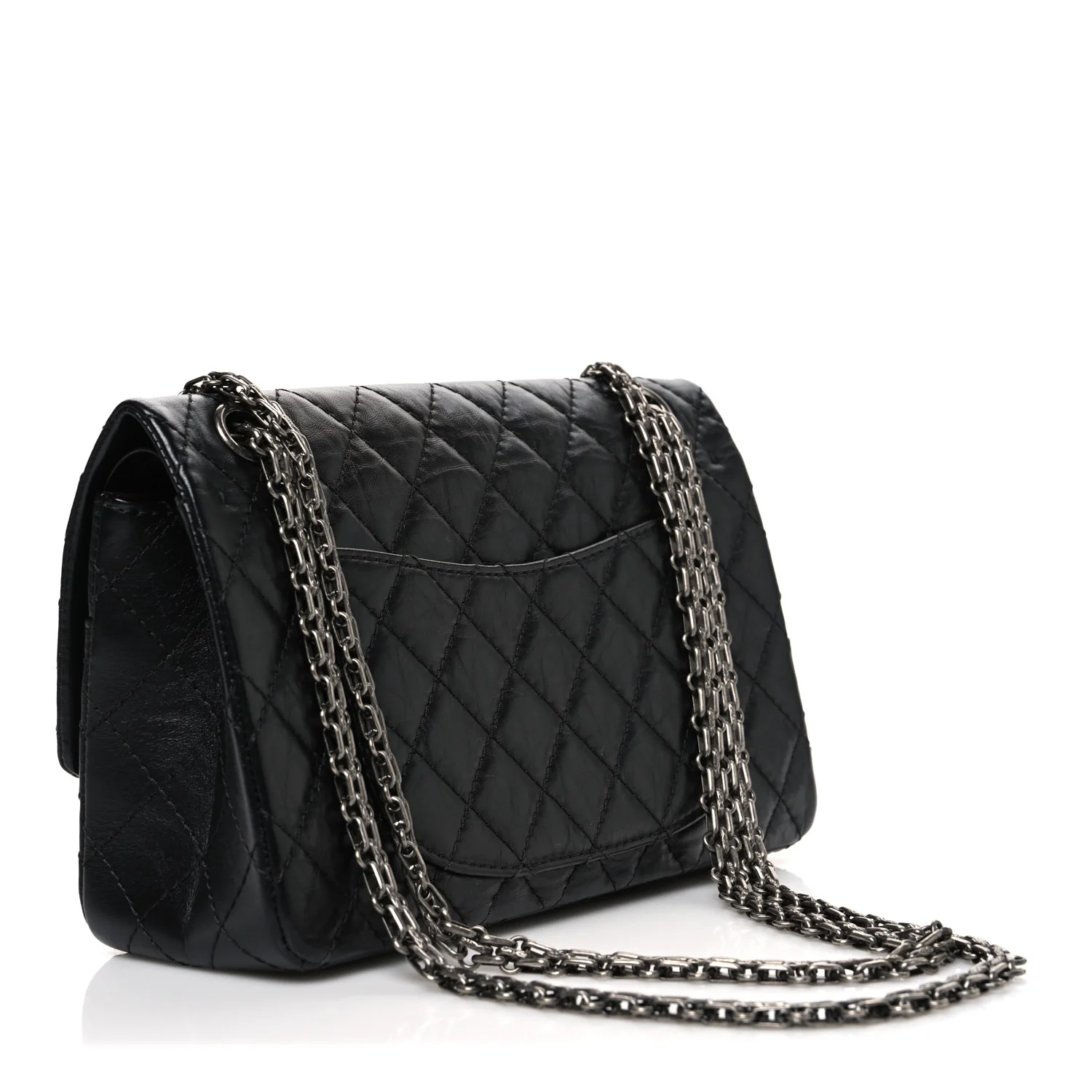 Aged Calfskin Quilted 2.55 Reissue 225 Flap Black - Image 3