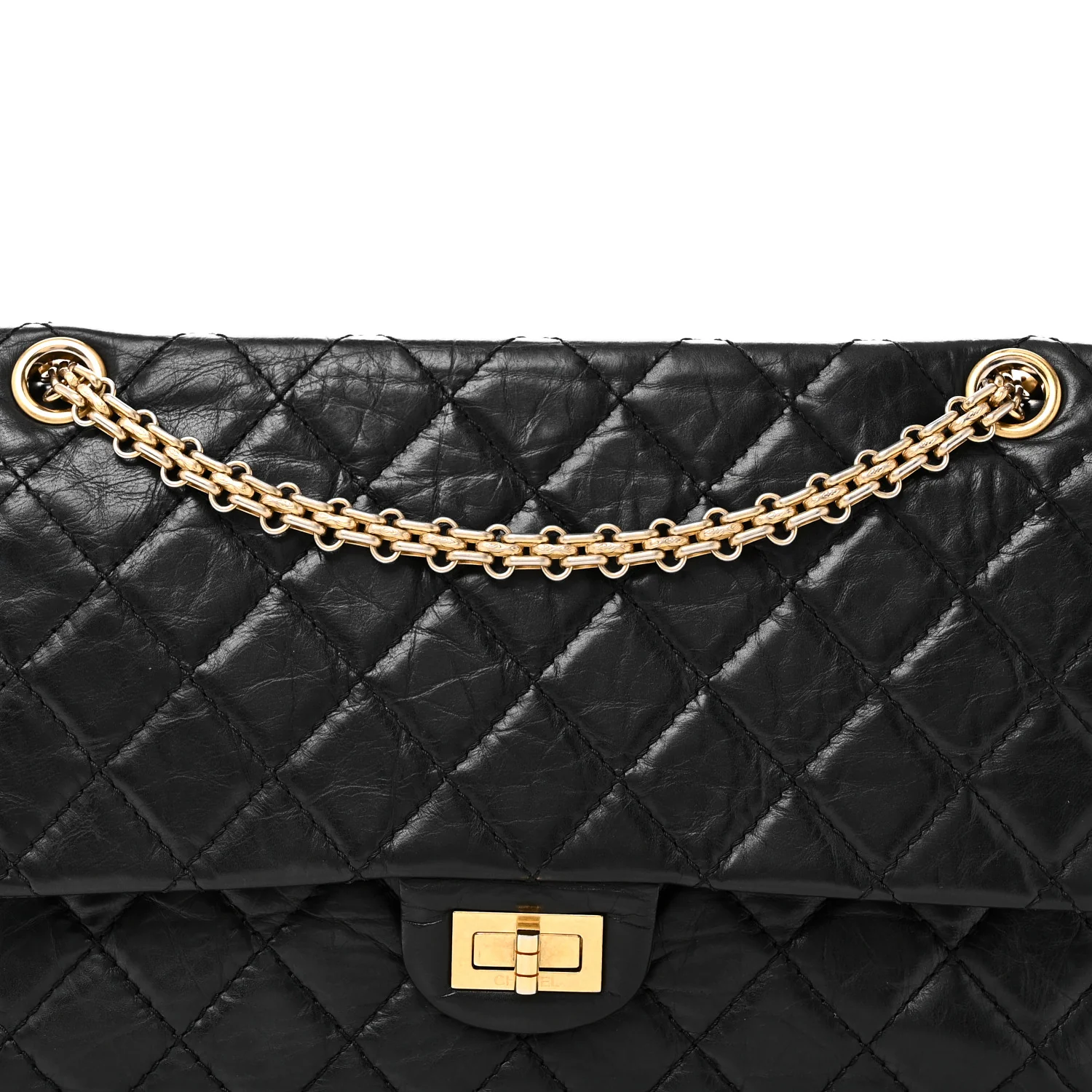 Aged Calfskin Quilted 2.55 Reissue 226 Flap Black - Image 8