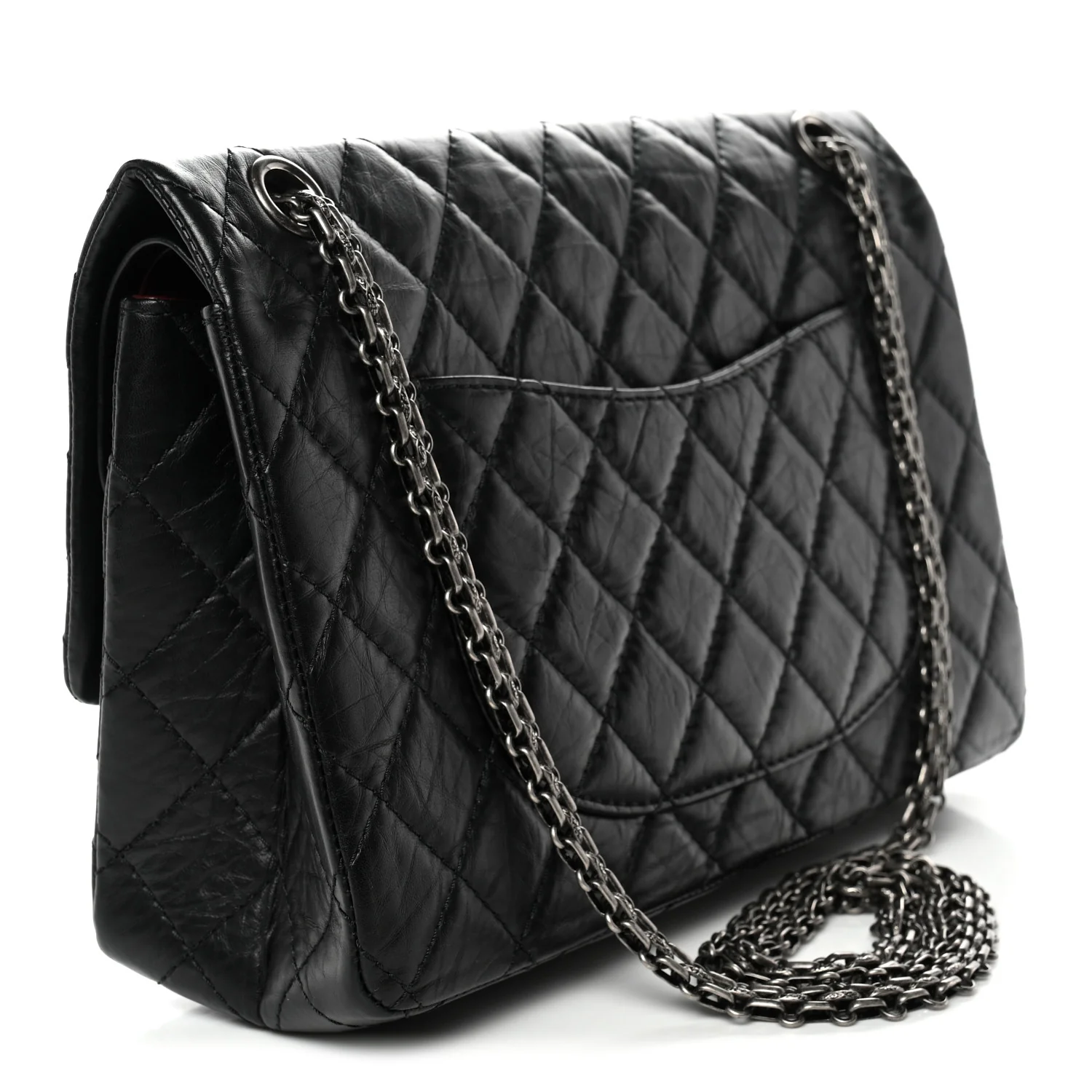 Aged Calfskin Quilted 2.55 Reissue 226 Flap Black - Image 3