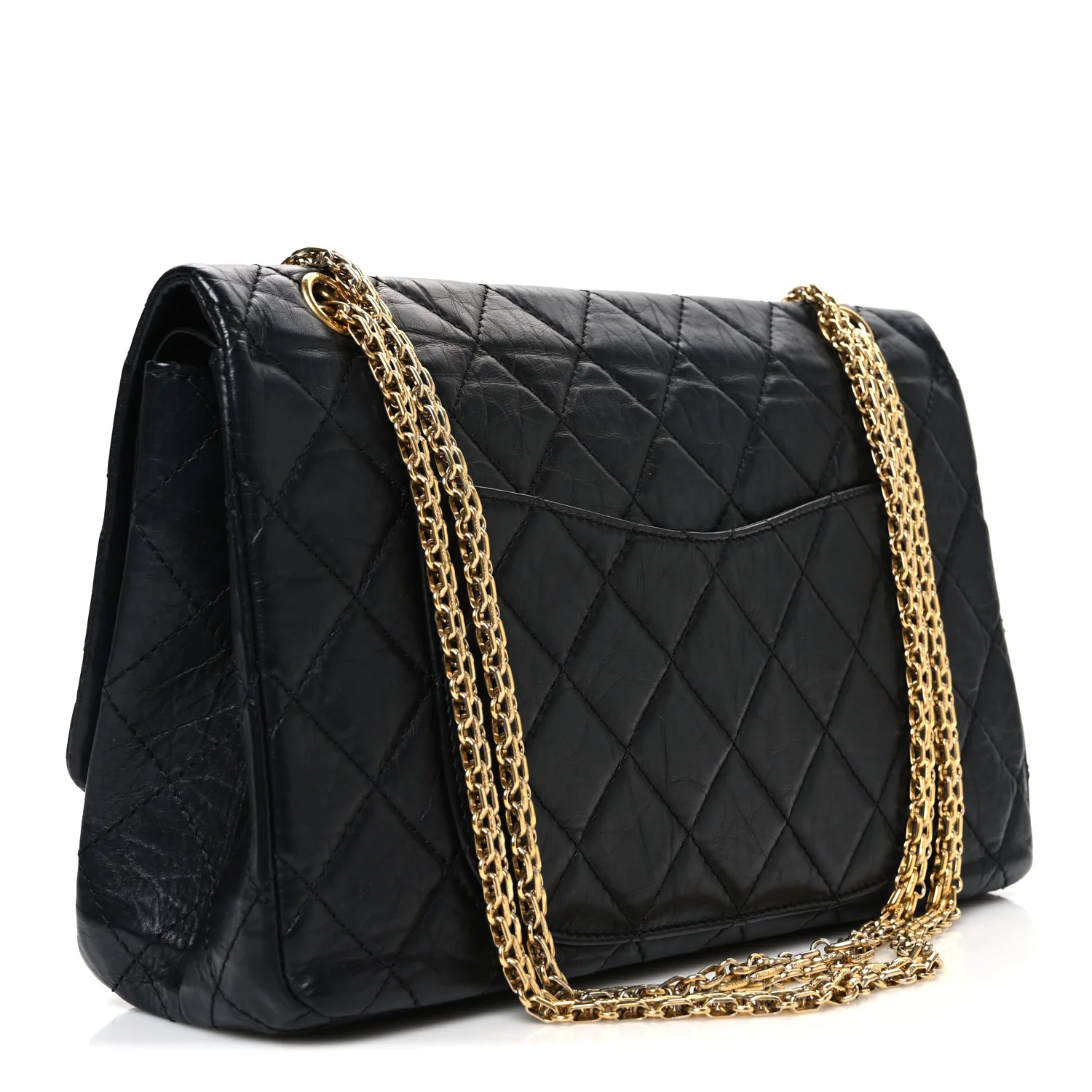 Aged Calfskin Quilted 2.55 Reissue 227 Flap Black - Image 3