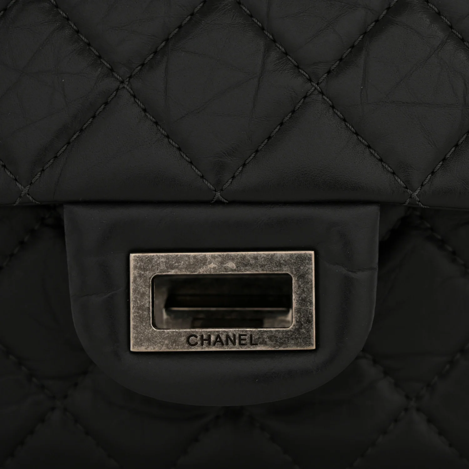 Aged Calfskin Quilted 2.55 Reissue 227 Flap Dark Grey - Image 13
