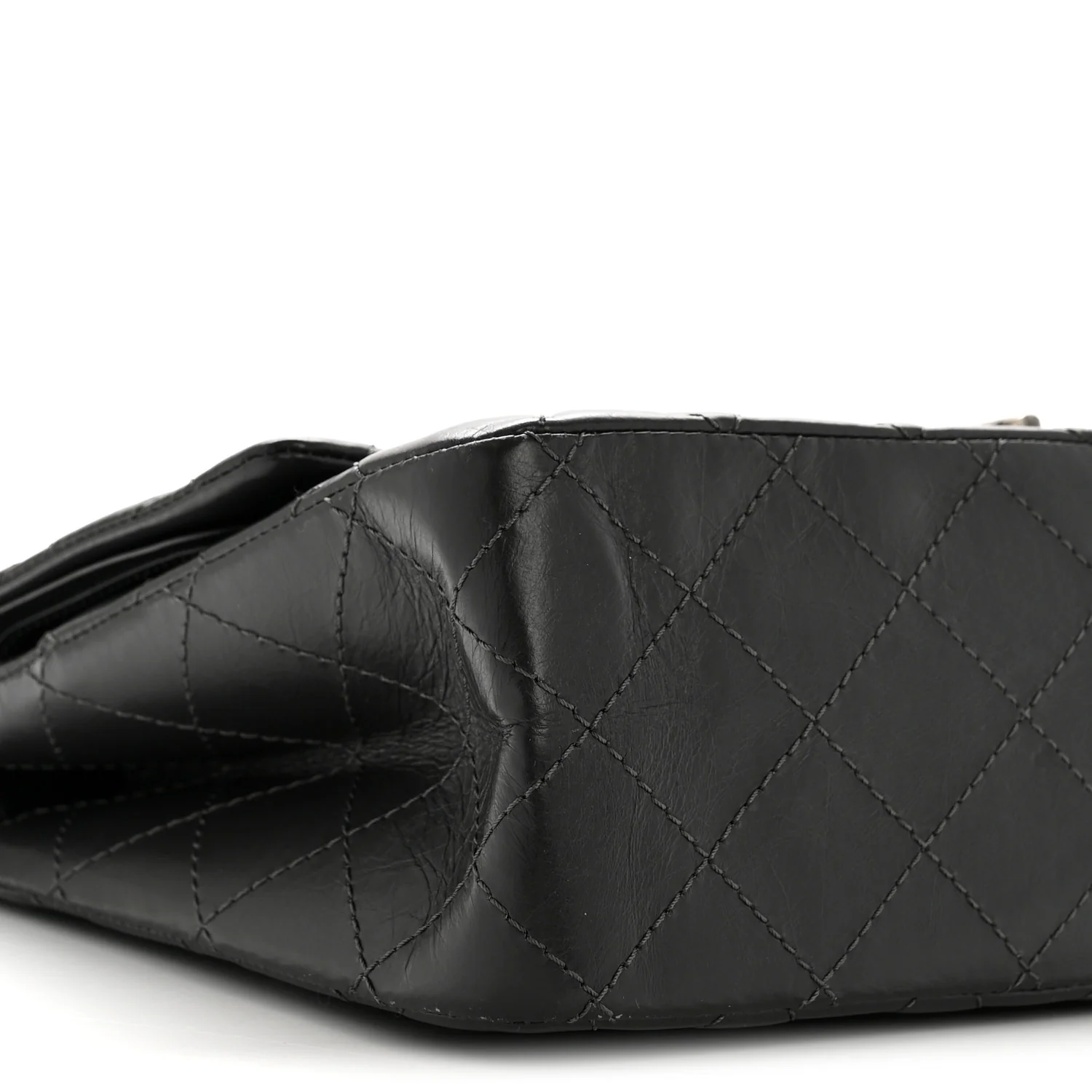 Aged Calfskin Quilted 2.55 Reissue 227 Flap Dark Grey - Image 9