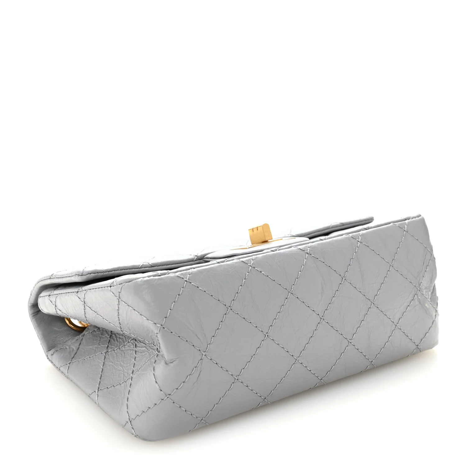 Aged Calfskin Quilted 2.55 Reissue Mini Flap Grey - Image 4