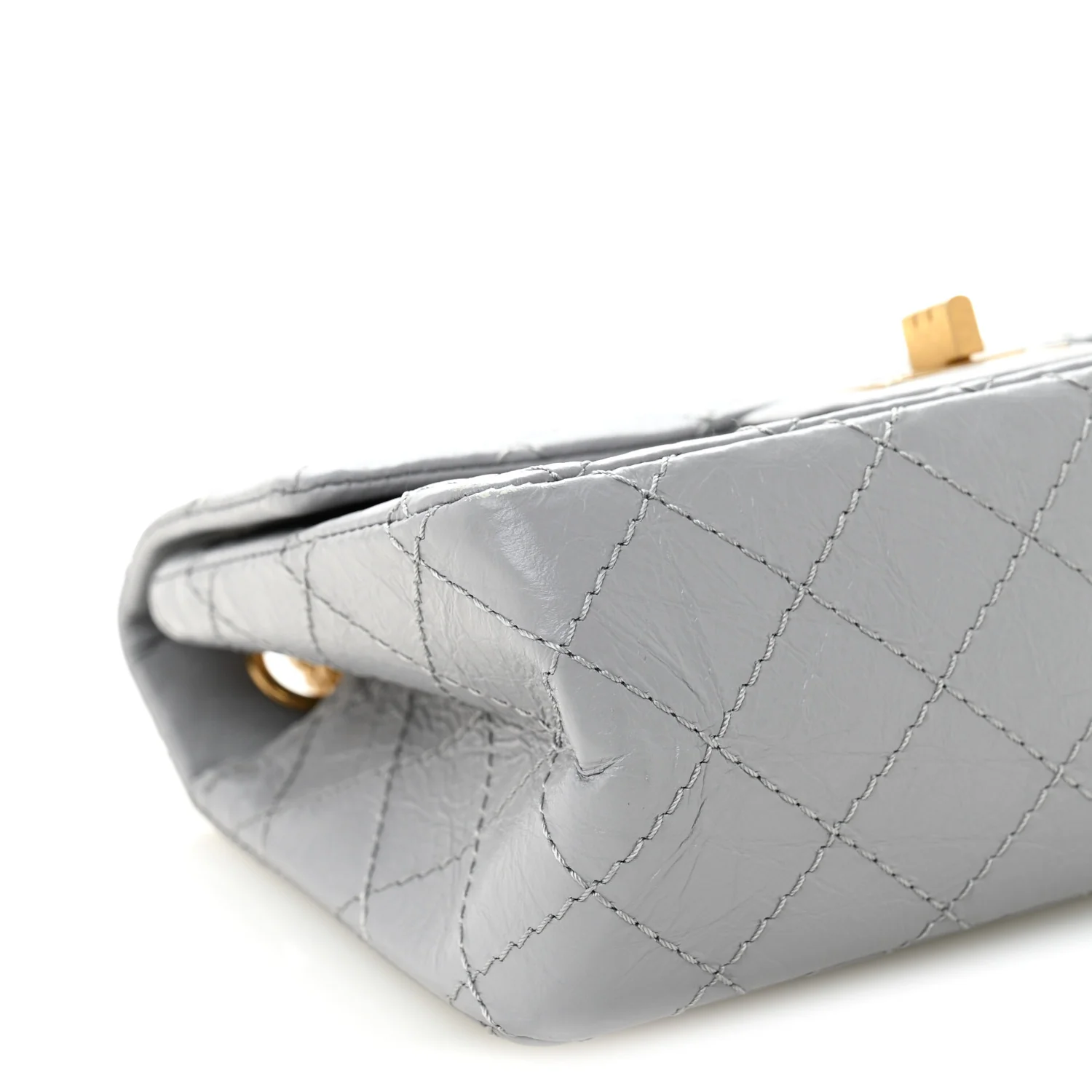 Aged Calfskin Quilted 2.55 Reissue Mini Flap Grey - Image 9