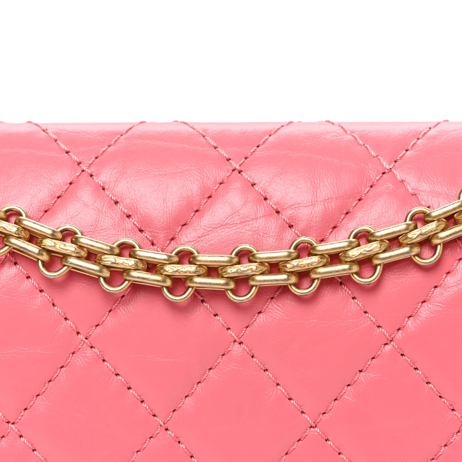 Aged Calfskin Quilted 2.55 Reissue Mini Flap Pink - Image 8