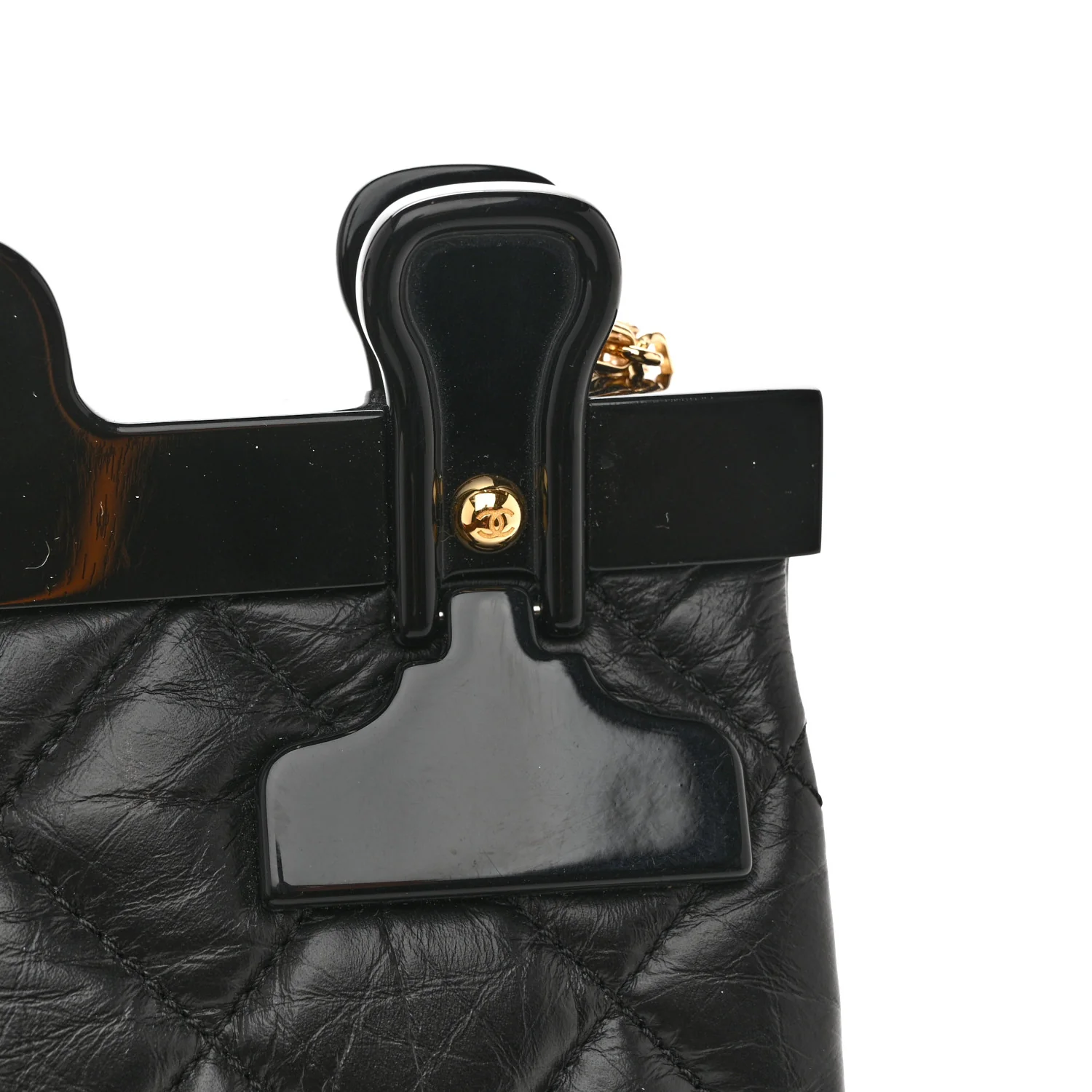 Aged Calfskin Quilted 2.55 Reissue Mini Hanger Flap Black - Image 11