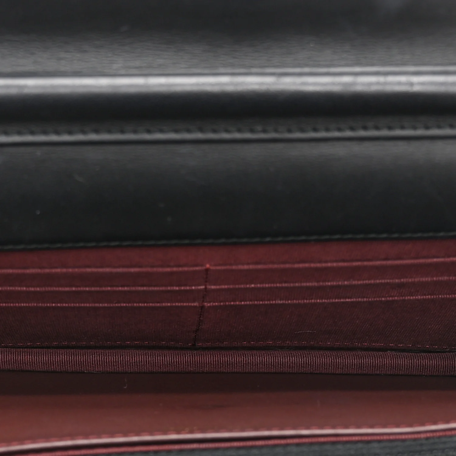 Aged Calfskin Quilted Lucky Charms 2.55 Reissue Wallet On Chain WOC Black - Image 5