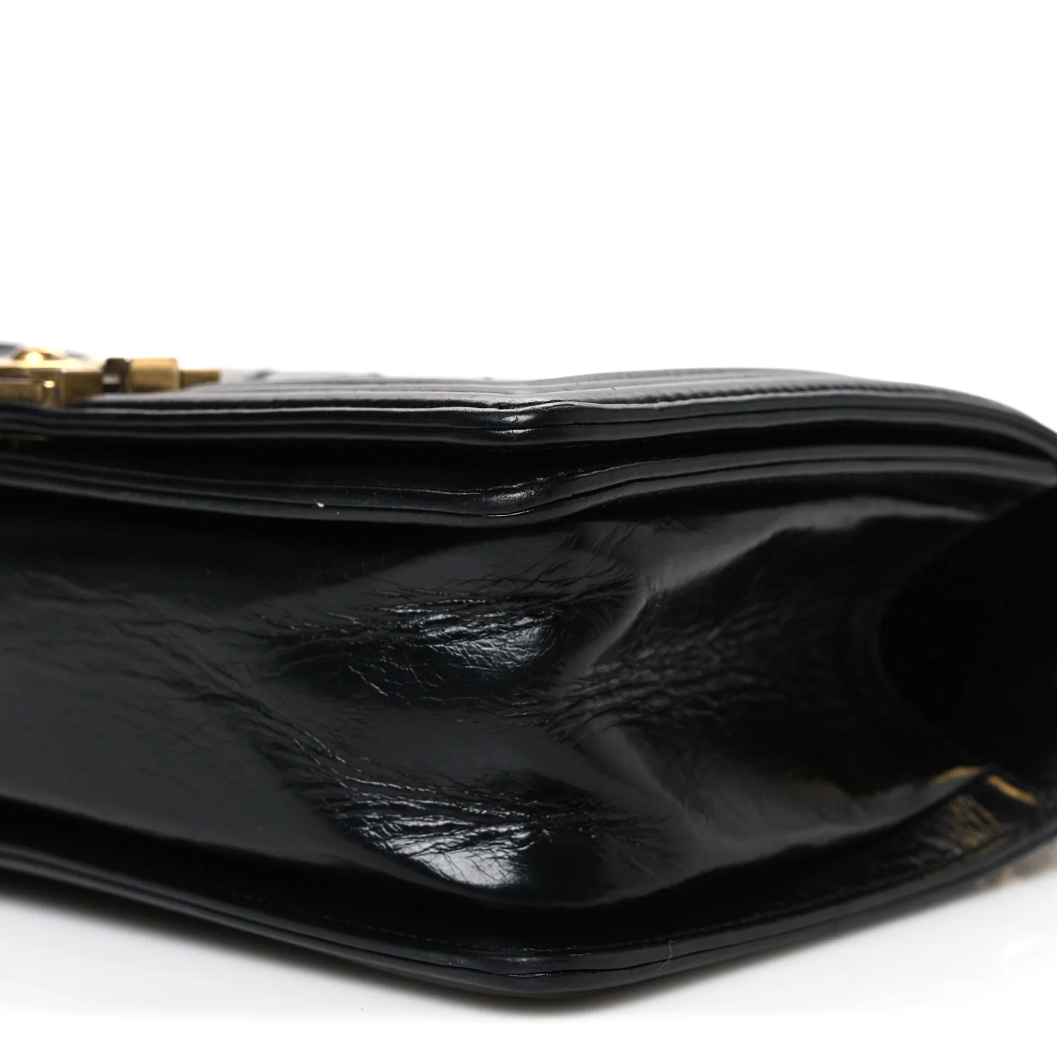 Aged Calfskin Quilted Medium Boy Flap Black - Image 10