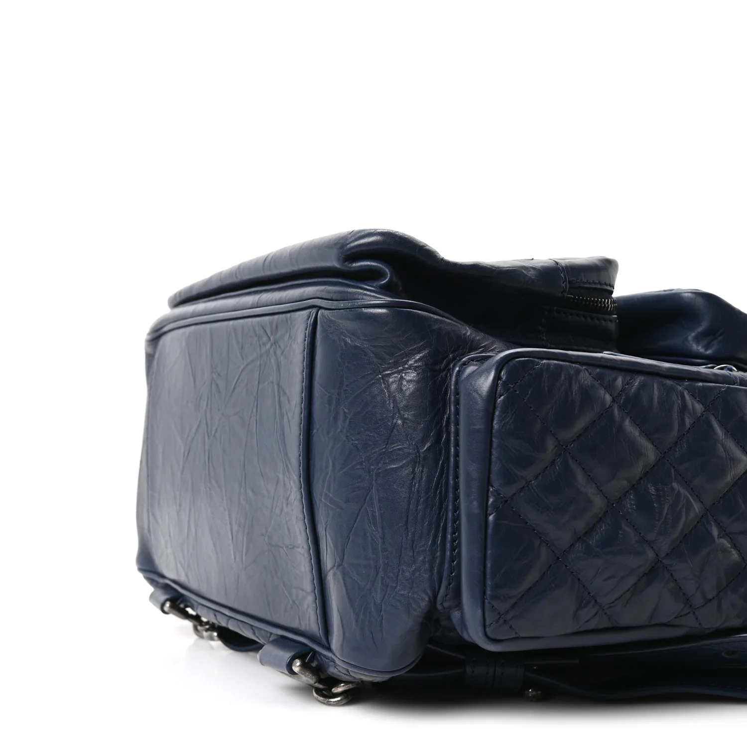 Aged Calfskin Quilted Medium Casual Rock Airlines Backpack Blue - Image 10
