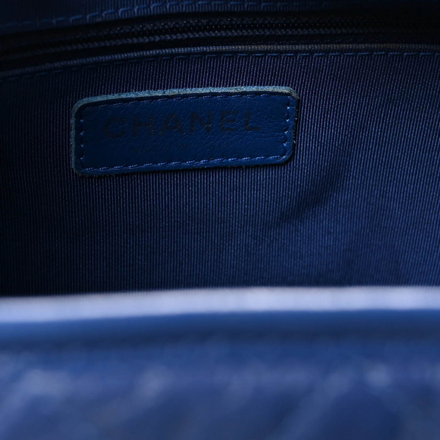 Aged Calfskin Quilted Medium Gabrielle Hobo Blue - Image 6