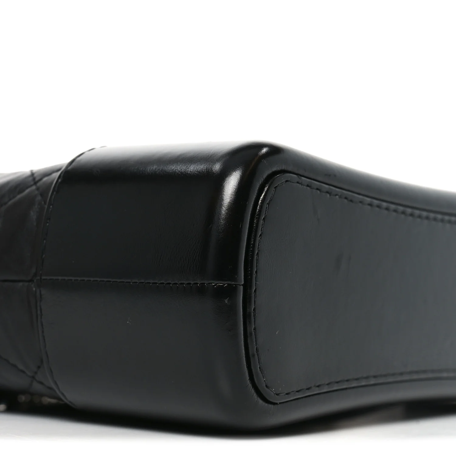 Aged Calfskin Quilted New Medium Gabrielle Hobo Black - Image 9