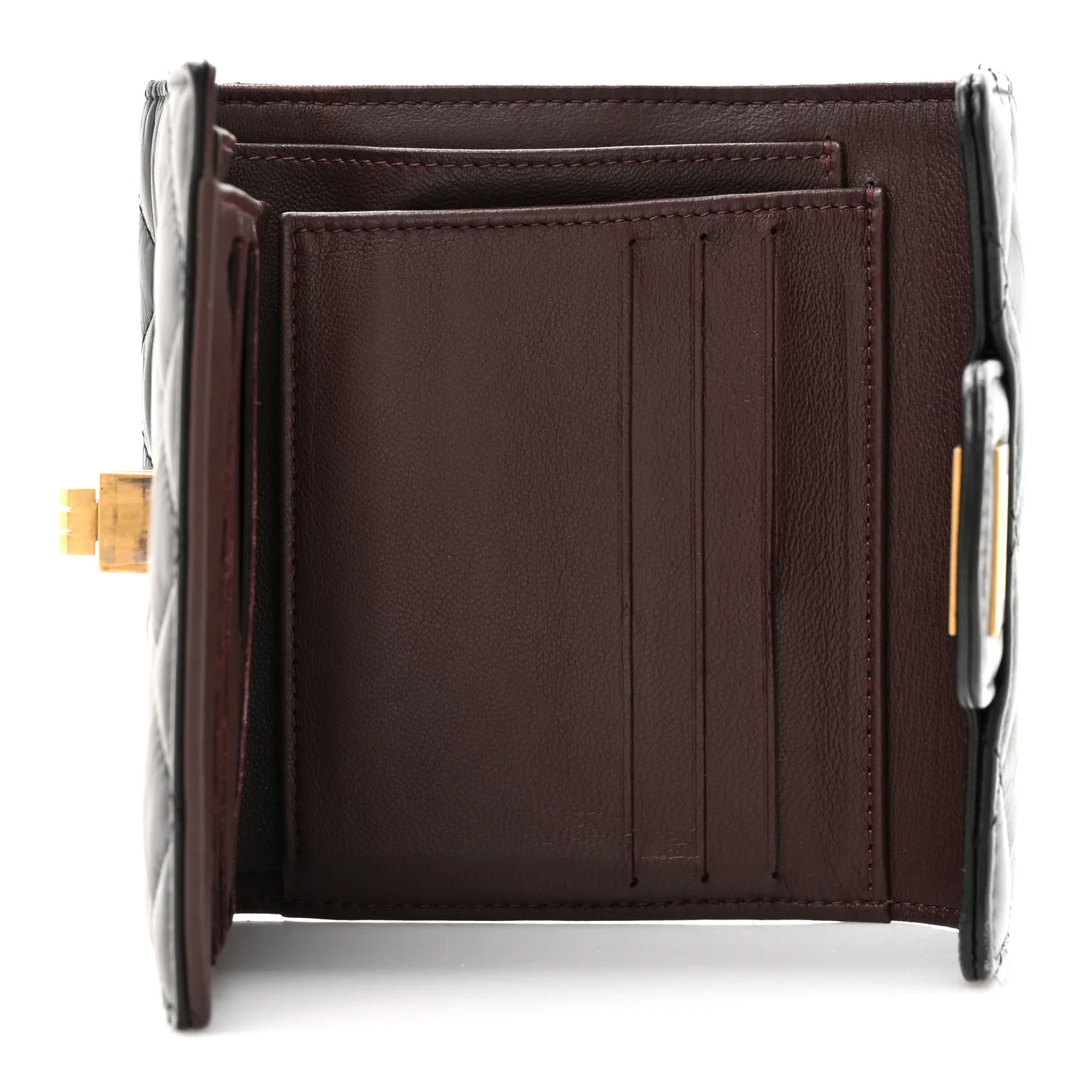 Aged Calfskin Quilted Reissue Compact Wallet Black - Image 5