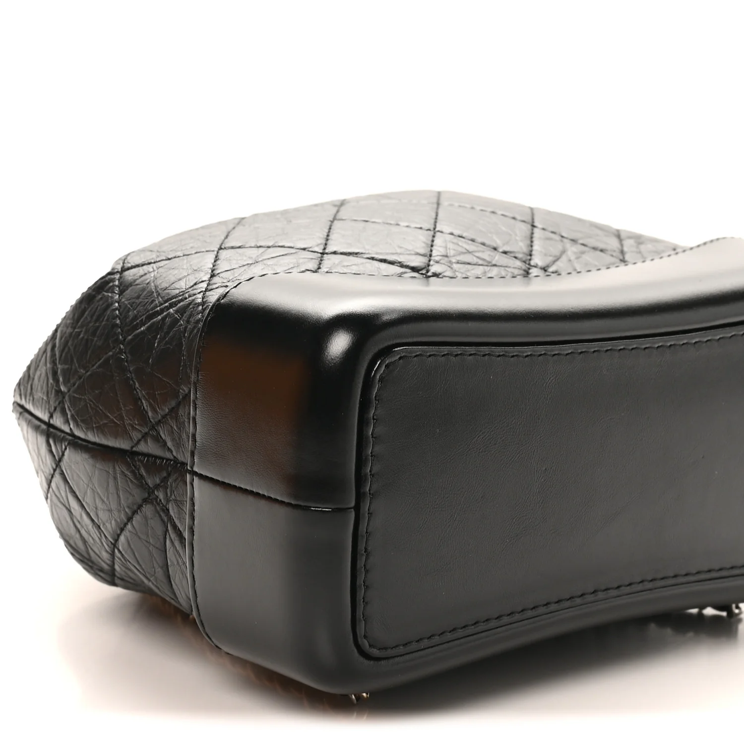 Aged Calfskin Quilted Small Gabrielle Backpack Black - Image 8