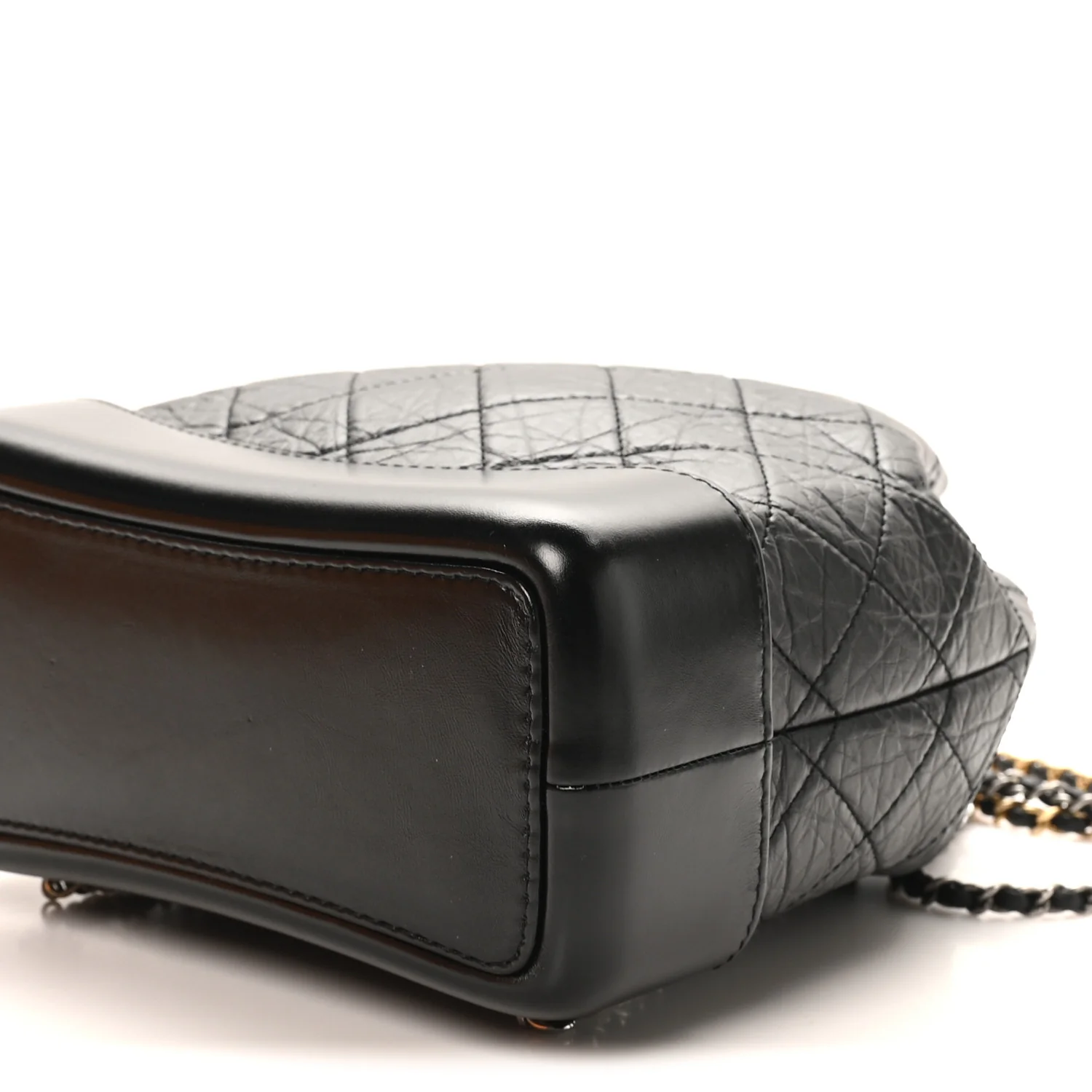 Aged Calfskin Quilted Small Gabrielle Backpack Black - Image 9