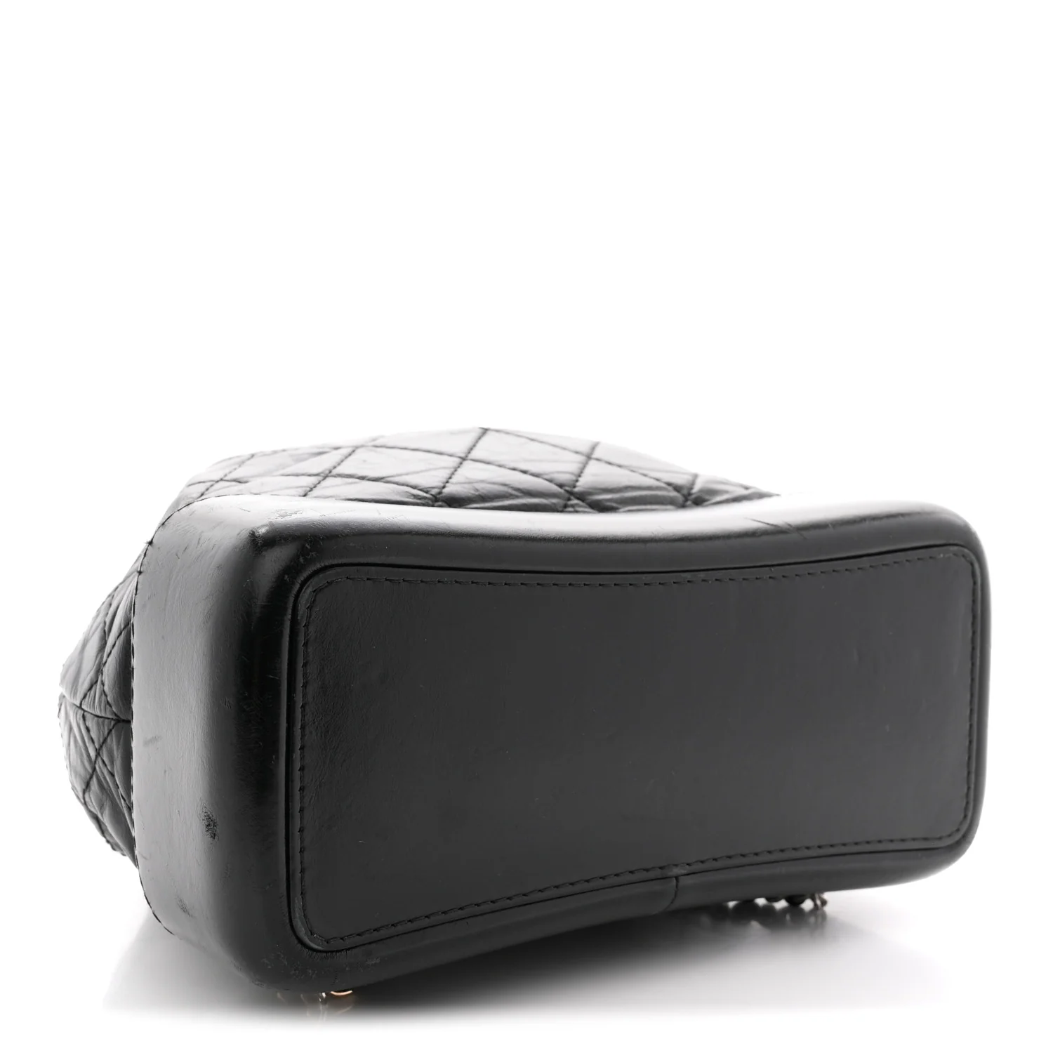 Aged Calfskin Quilted Small Gabrielle Backpack Black - Image 4