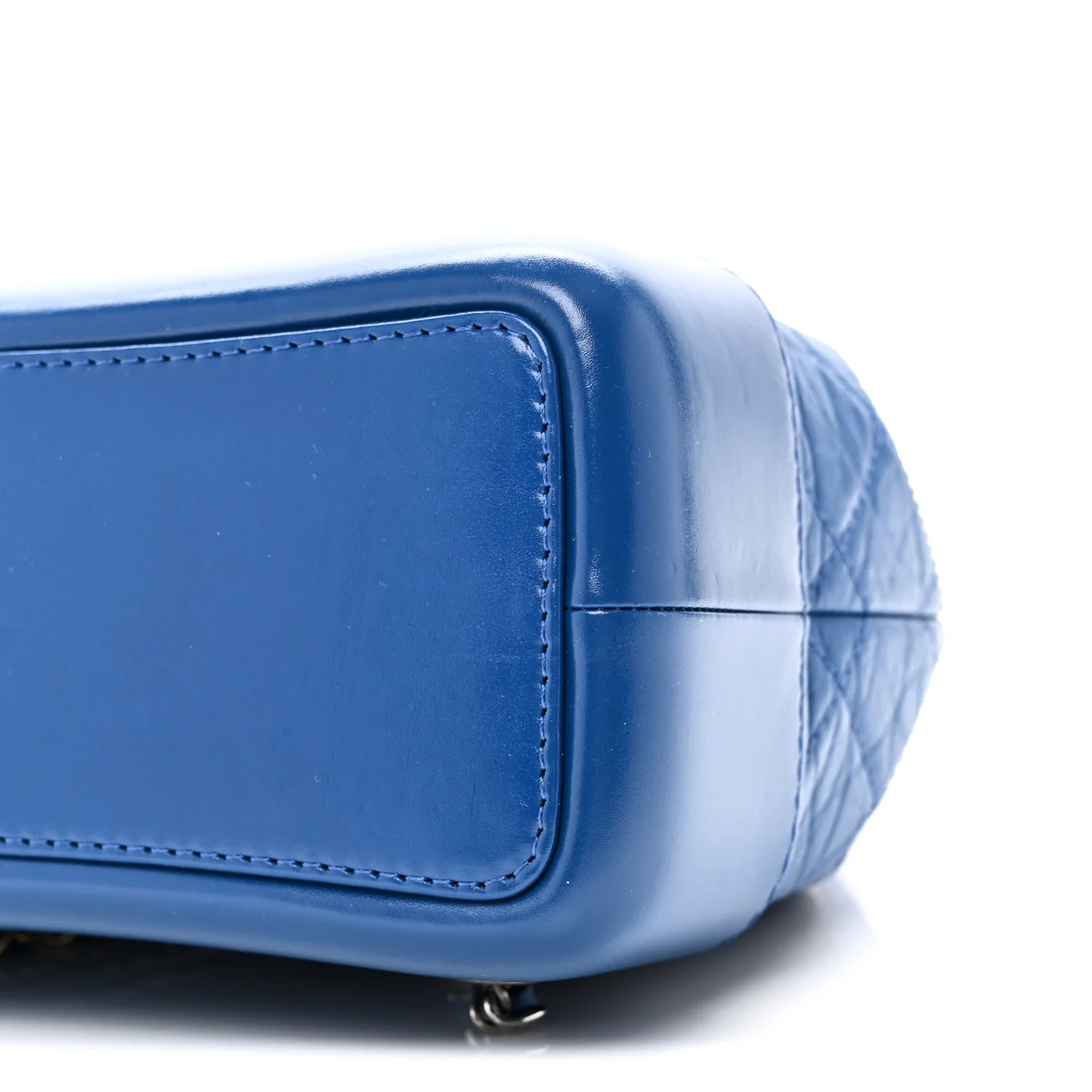 Aged Calfskin Quilted Small Gabrielle Backpack Blue - Image 10