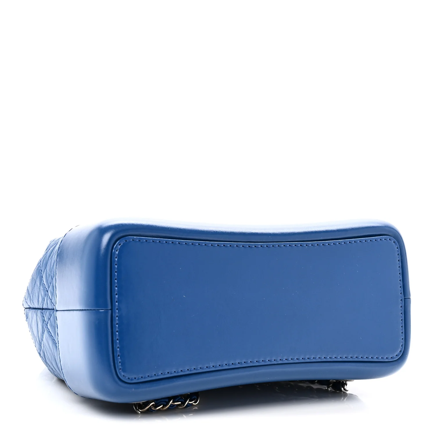 Aged Calfskin Quilted Small Gabrielle Backpack Blue - Image 4