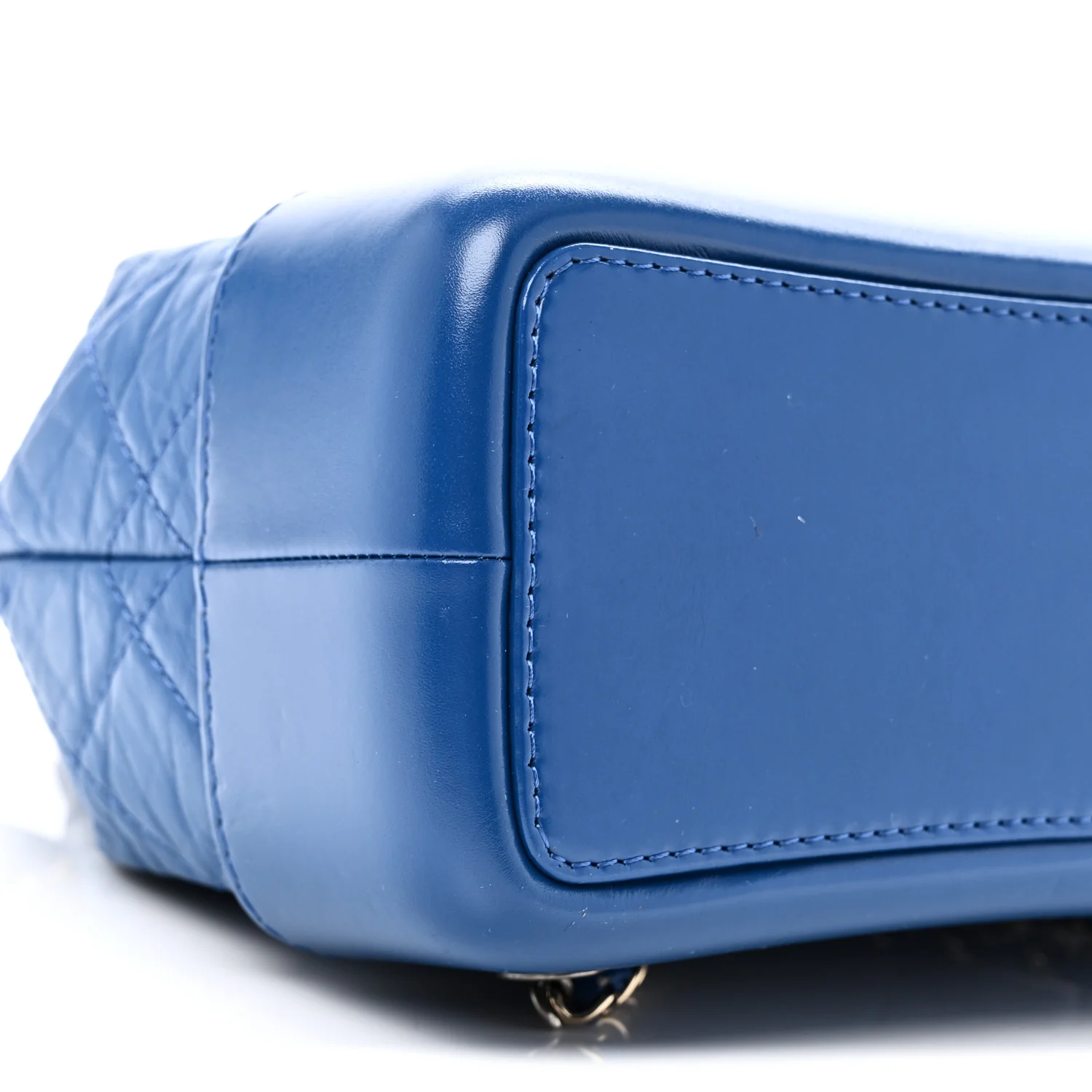 Aged Calfskin Quilted Small Gabrielle Backpack Blue - Image 9