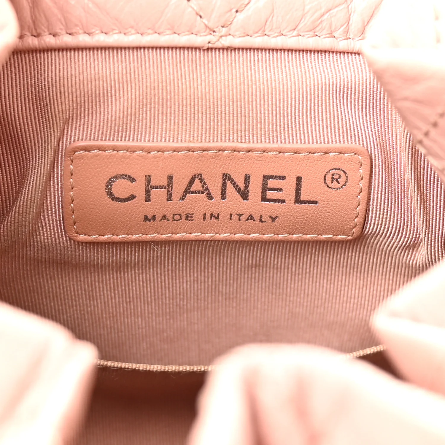 Aged Calfskin Quilted Small Gabrielle Backpack Pink - Image 6