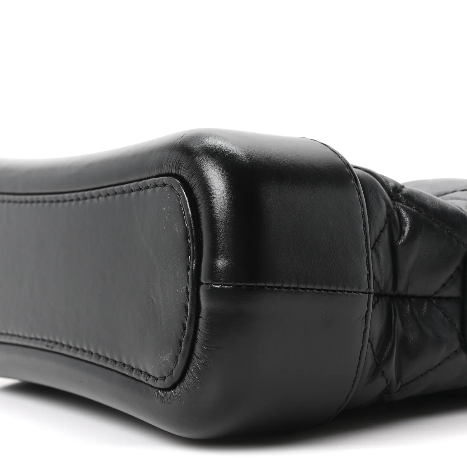 Aged Calfskin Quilted Small Gabrielle Hobo Black - Image 10