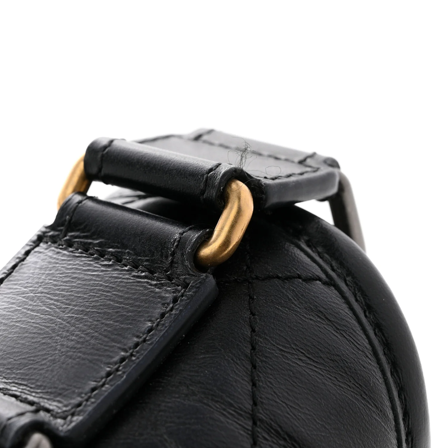 Aged Calfskin Quilted Small Gabrielle Hobo Black - Image 11