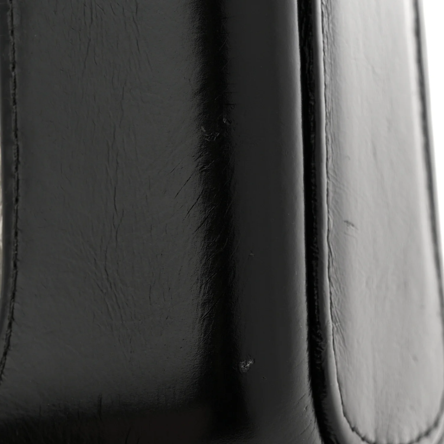 Aged Calfskin Quilted Small Gabrielle Hobo Black White - Image 12