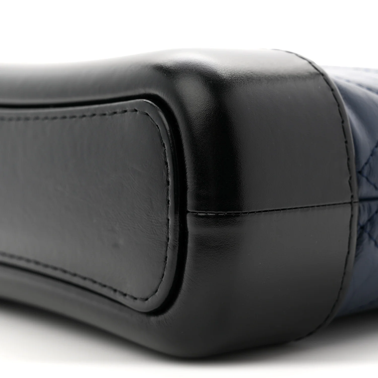 Aged Calfskin Quilted Small Gabrielle Hobo Navy Black - Image 10
