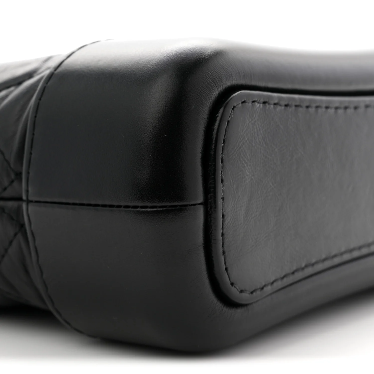 Aged Calfskin Quilted Small Gabrielle Hobo So Black - Image 9