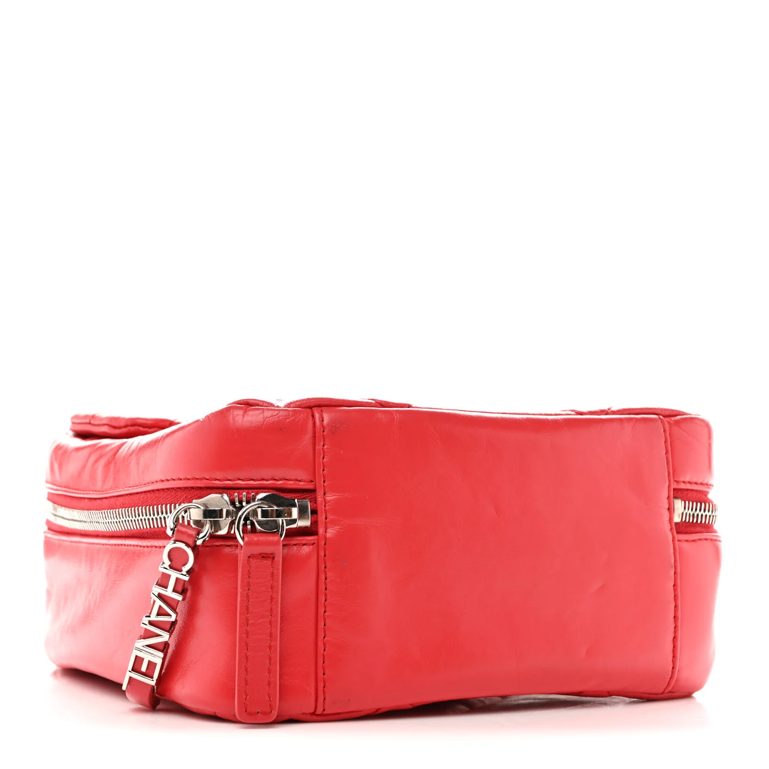 Aged Calfskin Quilted Top Handle Camera Case Red - Image 4