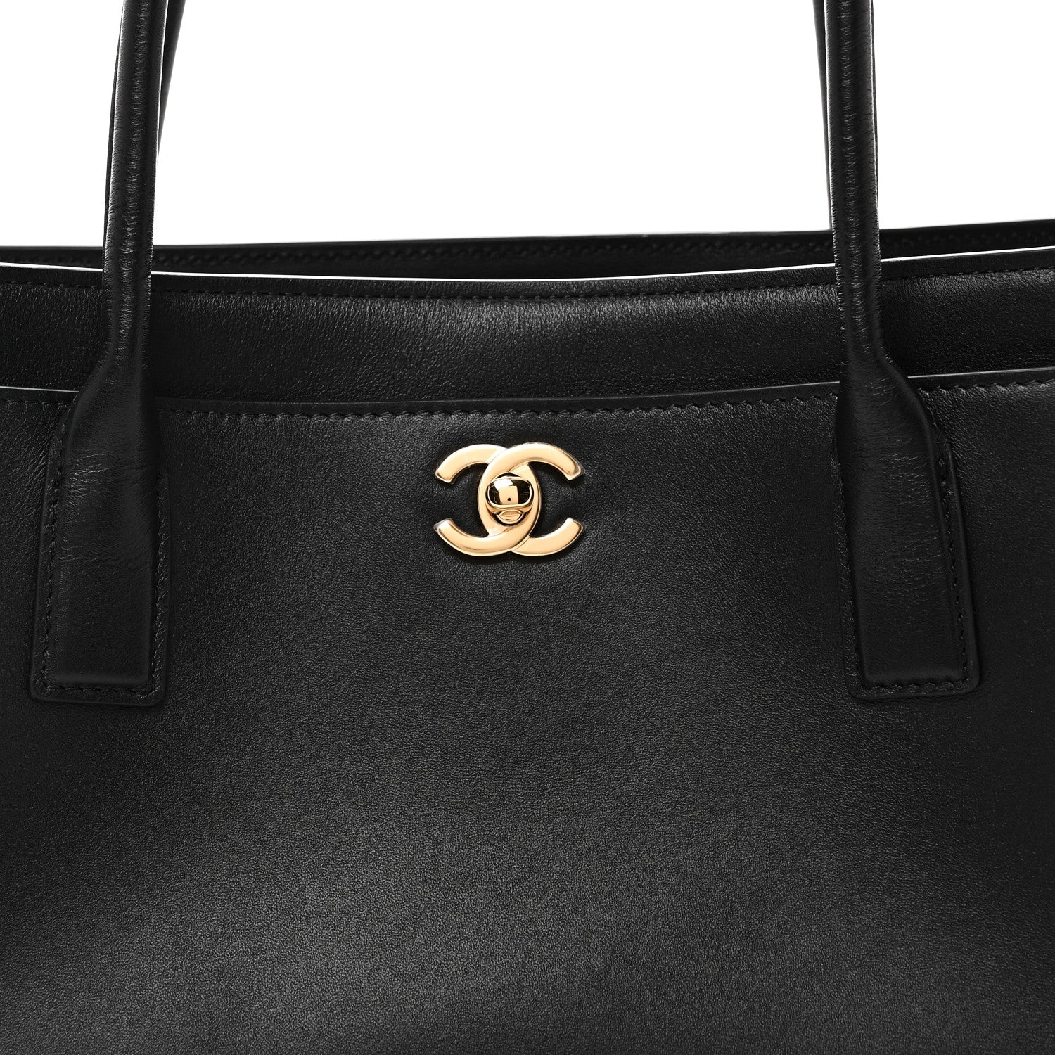Calfskin Archetype Small Shopping Tote Black - Image 8