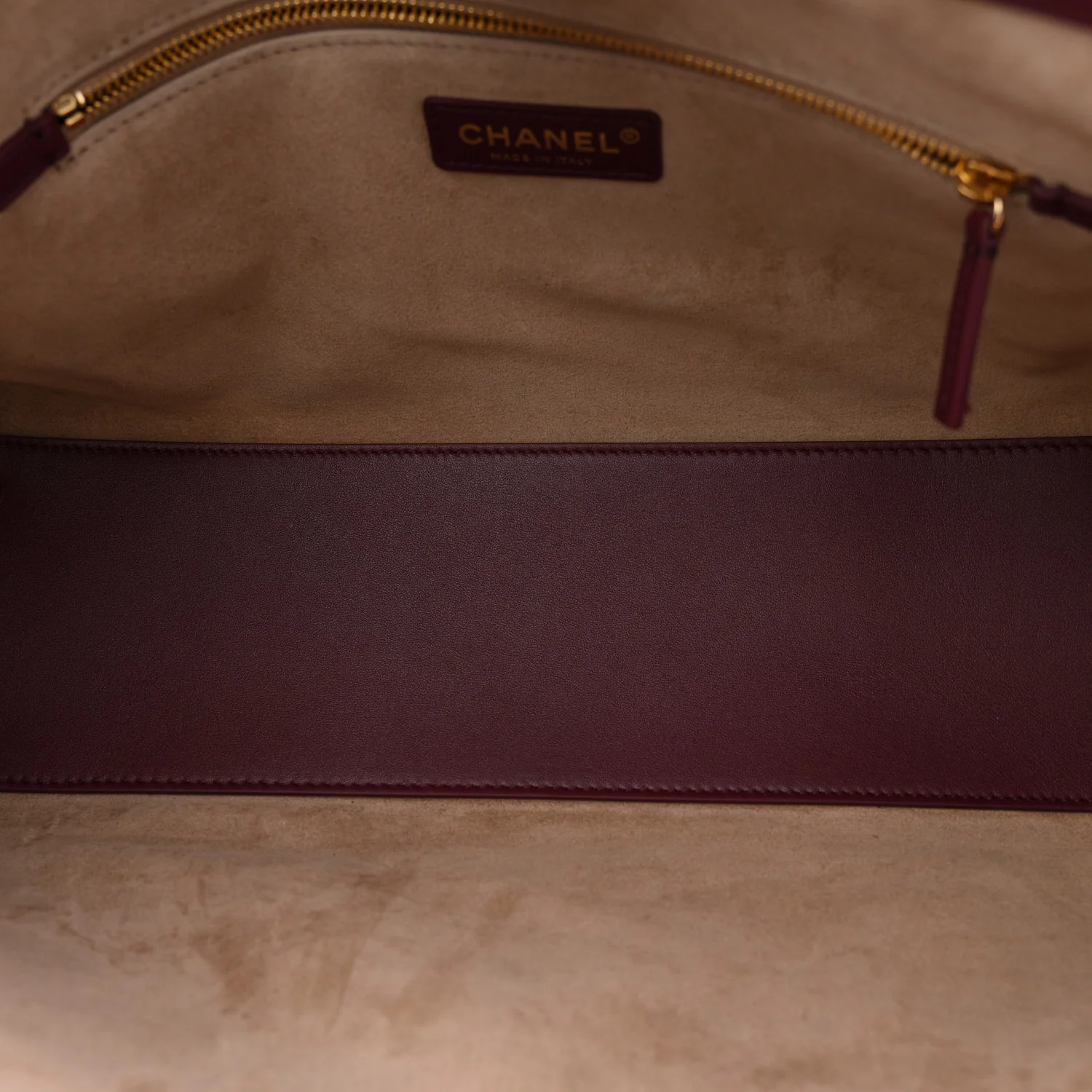 Calfskin Archetype Small Shopping Tote Dark Burgundy - Image 10