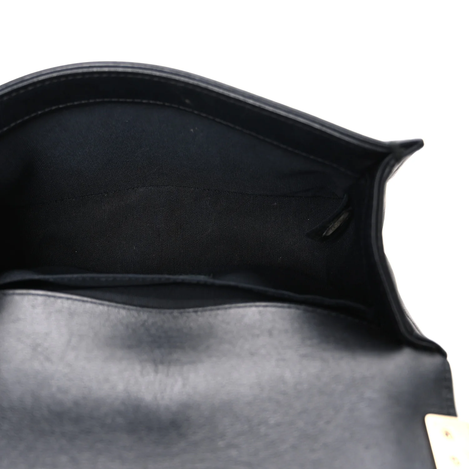 Calfskin Braided Small Boy Flap Black - Image 5
