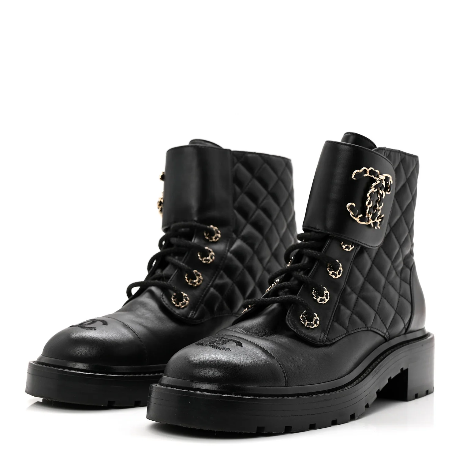 Calfskin Cap Toe CC Riding Boots 39 Black - Image 8